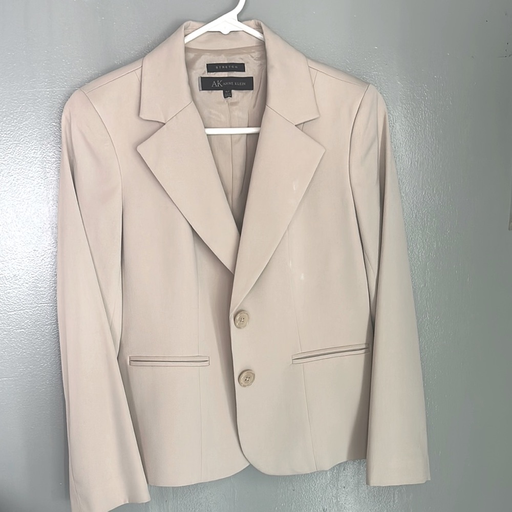 Anne Klein Cream Blazer Tailored Professional Style